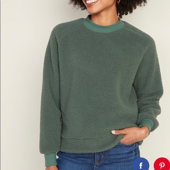 old navy sherpa sweatshirt